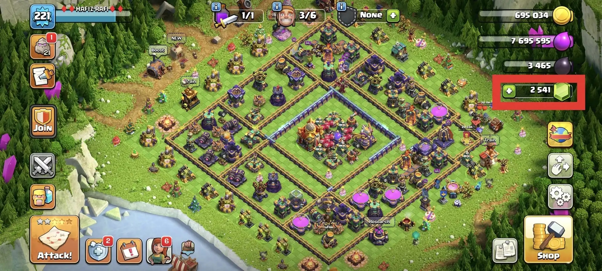 [HIGH EQUIPMENT] TH16 MAX TYPE ➤NC YES ➤2569 WS ➤HEROES: 81-85-62-57-31 ➤XP-221 ➤2500 GEMS ➤6 BUILDER ➤GOLDEN WALL ➤FULL ACCESS - Global