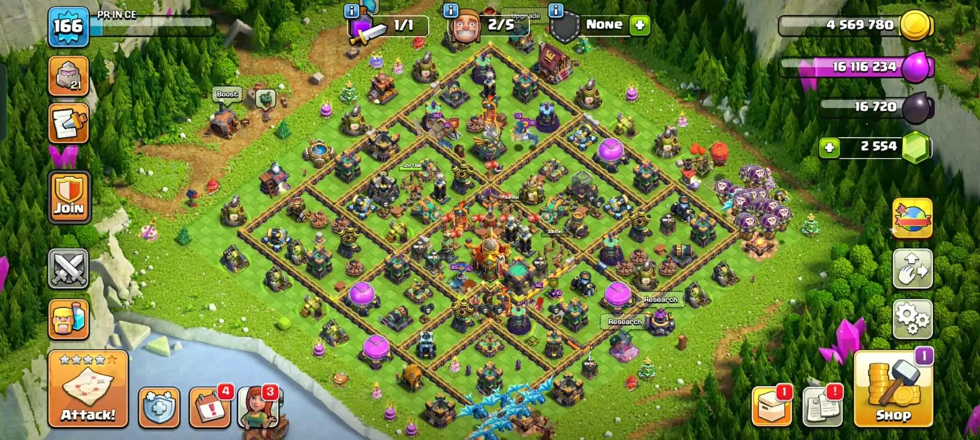 WOW OFFER✦TH 16 VERY GD ACC✦YELLOW WALL✦HERO|66|75|42|34|25✦7X HERO SKIN✦HIGH EPIC✦NC YES✦ HIGH DFC✦WOW SIEGE PET - Global