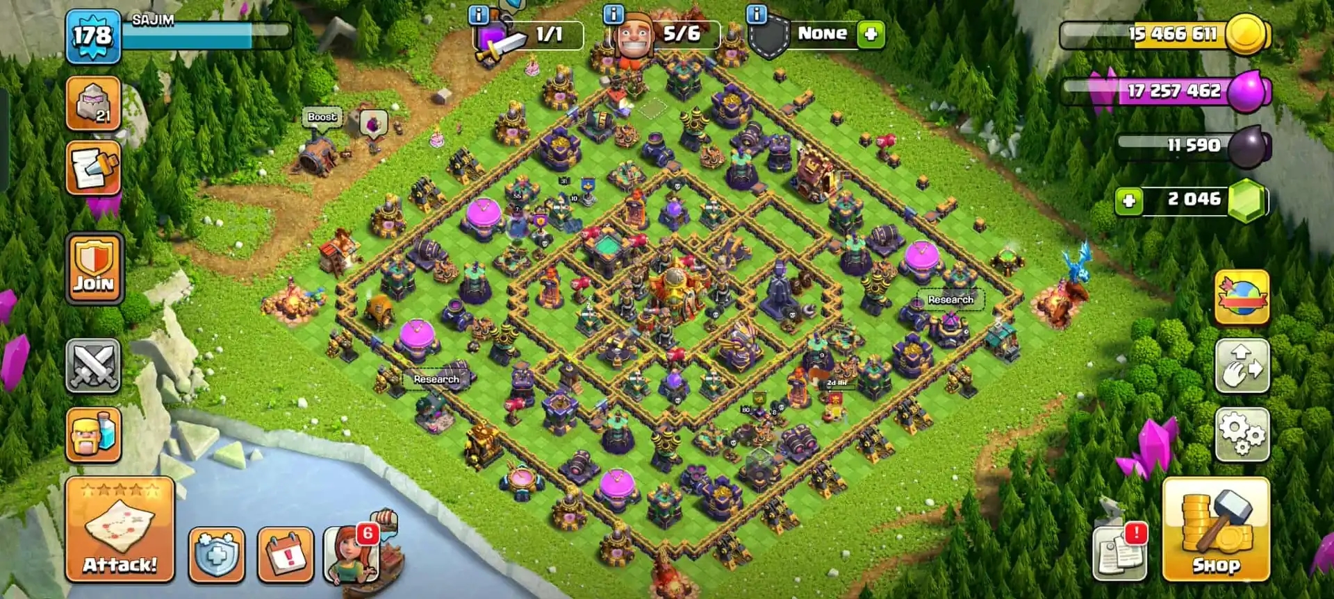 TH 16 MOST QUALITYFULL ACC✦EVERY EPIC AVL AND VERY HIGH LEVEL✦HERO|78|80|54|55|31✦NC YES✦8 PET AND 6 SIEGE WOW✦YELLOW WALL✦6b - Global