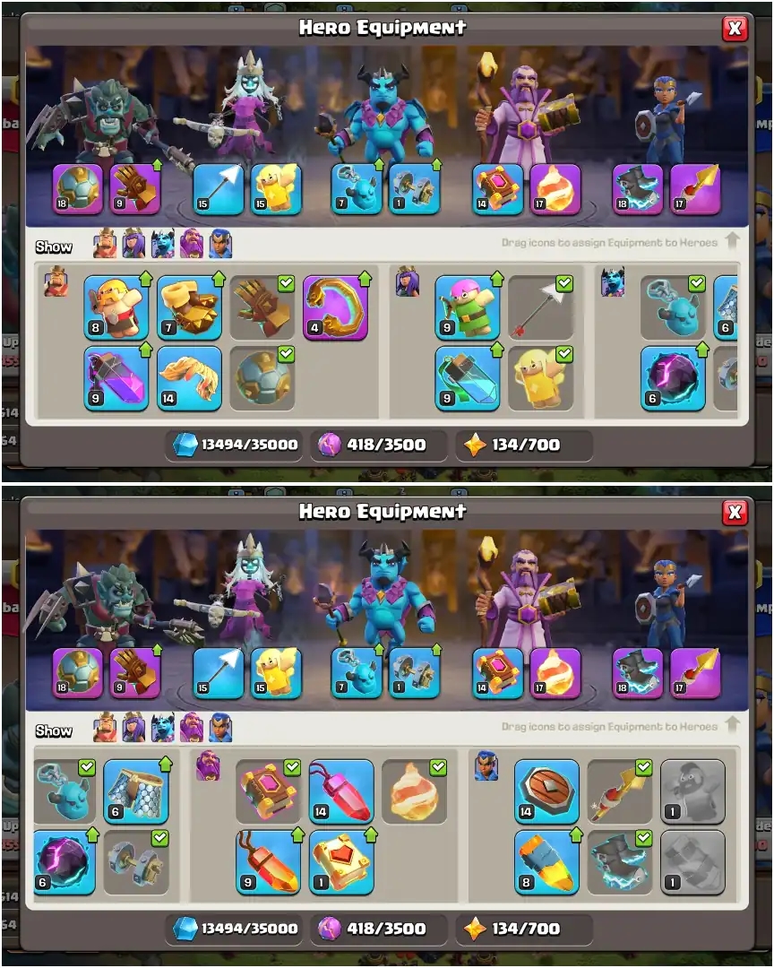 200% MAX |NOTHING LEFT| TH13 FULL MAX ➤ALL EPIC HIGH ➤HEROES: 75-75-50-50-25 ➤NC YES ➤862 WS ➤6B ➤XP-165 | EMAIL CHANGE AVAILABLE - Global
