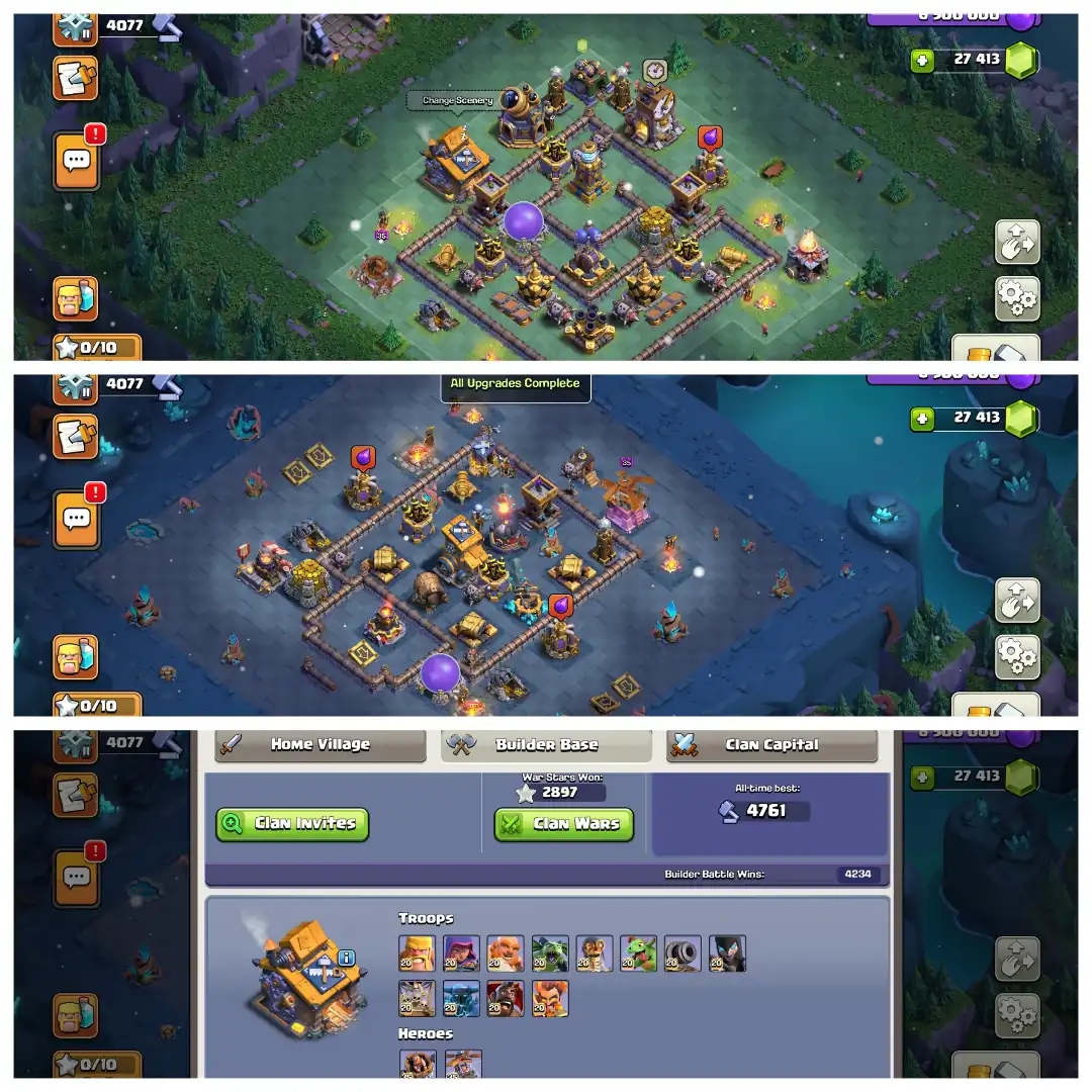 Christmas Offer🎄Th 18 High Gems Account🔥 28.4K Gems ✨Almost Max  Account  ✨ Heros 100-100-75-75-50 🔥 Super Quality Account ✨ Big Discount - Global