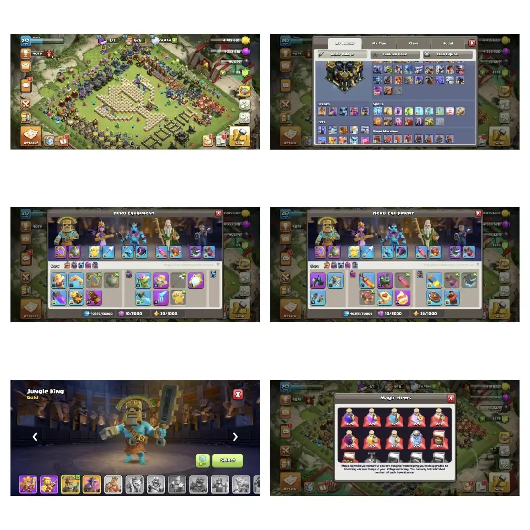 Market challenge price➤th 17 full max➤heros 100_100_79_75_50➤100% defence max➤paid scenery & 17 hero skin➤epic equipment - Global