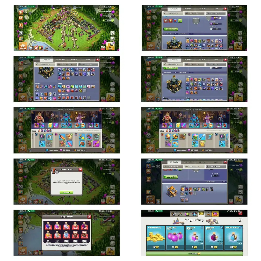 Very Best Deal➤th 17 full max➤4 Epic Max | heros 98_100_80_75_50➤96% defence & wall max➤bh 10 max➤all epic equipment high level - Global
