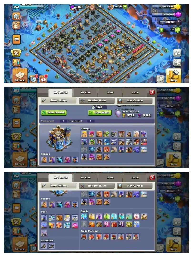 [WINTER OFFER] EXP-252 ➤TH18 MAX ➤TH18 3 HERO MAX | 8 EPIC MAX ➤TH18 MAX ➤HEROS- 105-105-94-80-55 ➤13 EPIC EQUIPMENT ➤NC- 1000 ➤LOTS OF SKIN - Global