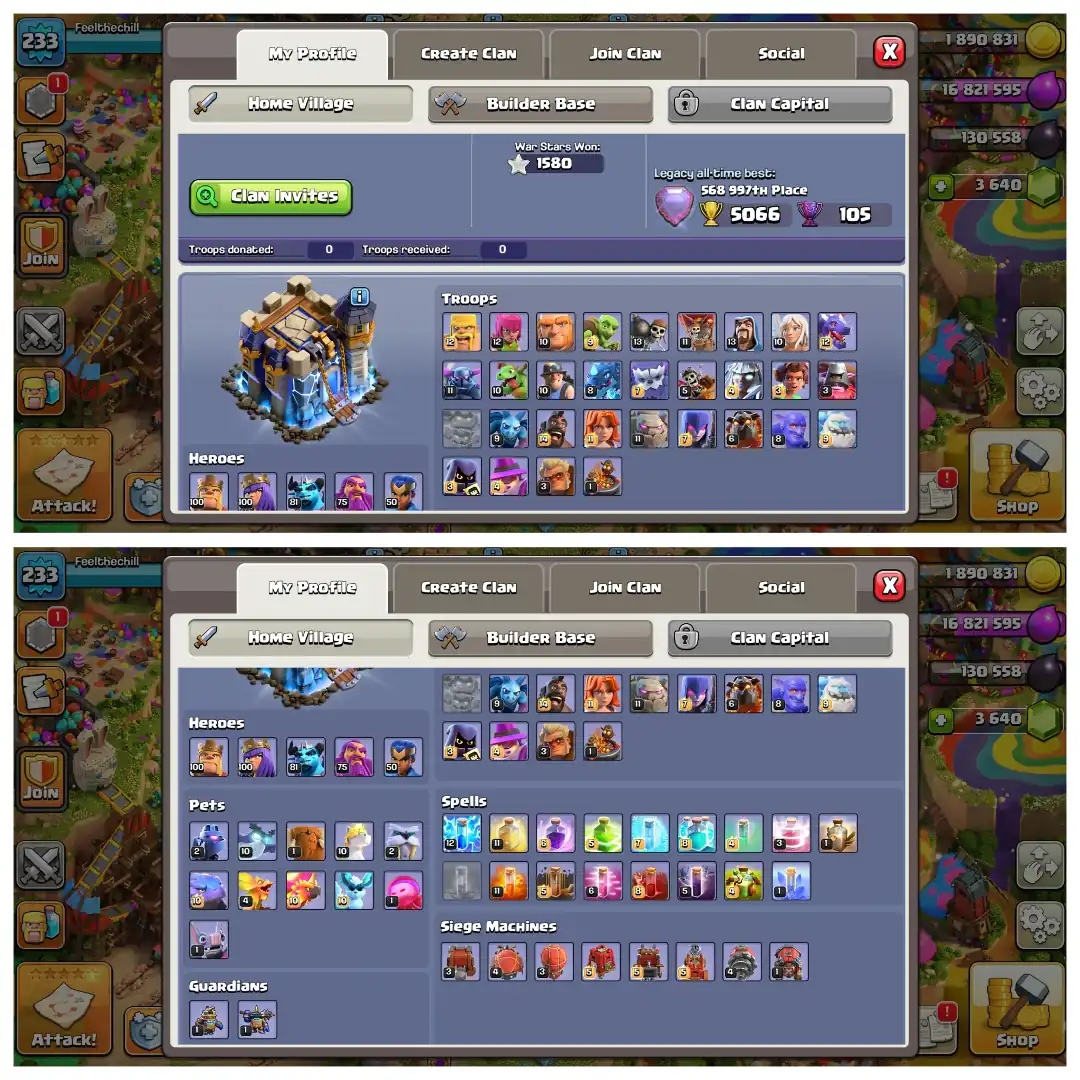 Christmas Offer 🎄 Th 18 Super Account ✨ Almost Max ✨ Heros 100-100-81-75-50🎄High Epic Equipment✨Super Quality Account ✨ Big Discount - Global