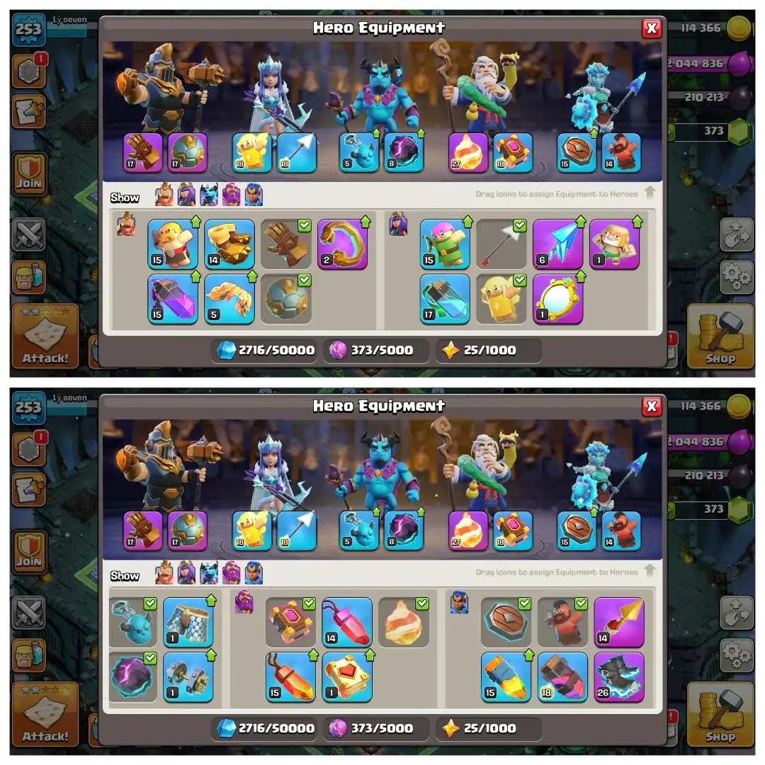 Christmas Offer 🎄 Th 18 Super Account ✨ Almost Max ✨ Heros 100-100-90-75-50🎄High Epic Equipment✨Super Quality Account - Global