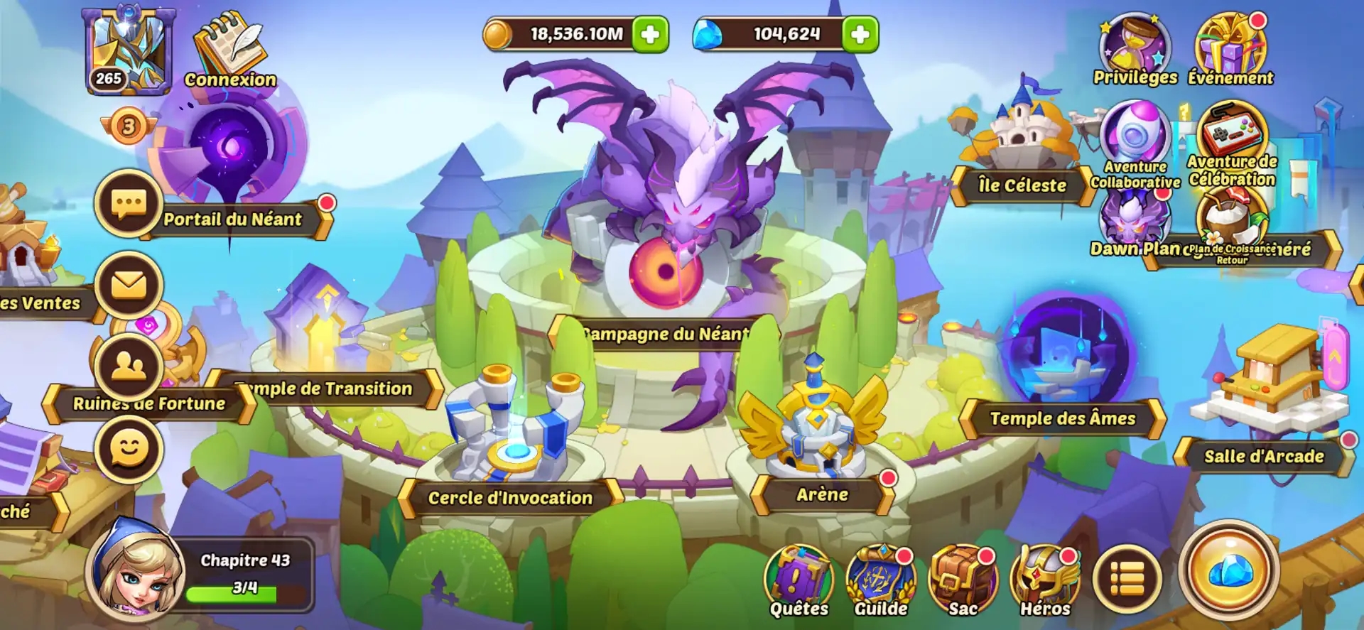 IOS | LVL265 | VIP 3 | 6 Void heroes + 11E5 | 350M Power - Global