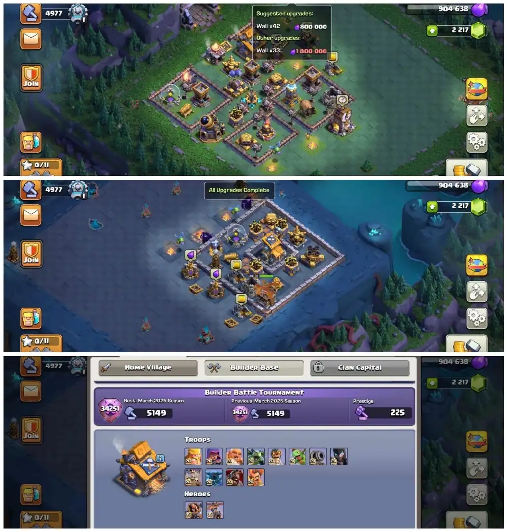 [WOW DEAL] TH17 FULLY MAX | Hero 100-100-75-50 | Max Pets | Max Defs Full |Wall 100% Max | Equipment Sb-Fb-Rs-Eb Max Epic | XP 235 - Global