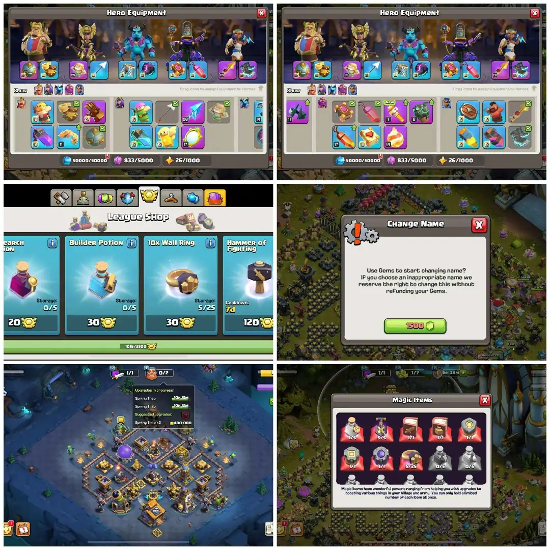 [BEST OFFER] EXP-275 ➤TH18 5 HEROS MAXED ➤125x WALLS MAX || 3 EPICS MAX ➤HEROS- 105-105-95-80-55 ➤11 EPIC EQUIPMENT ➤NC -1500 ➤MADELS -1016 - Global