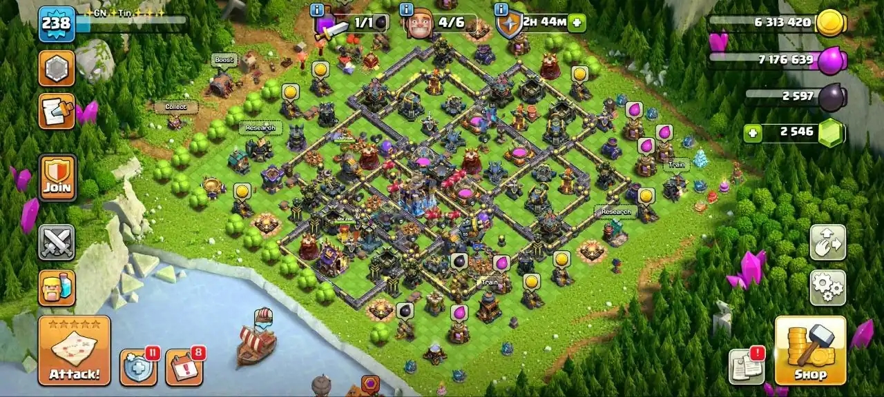 Th18 Near Max ✫Heros [105-105-95-80-55] Max Defence + Wall ✫ Max Profile ✫ XP-240 ✫ Medal & Magic Items✫Everything High Lvl ✫Full Access - Global