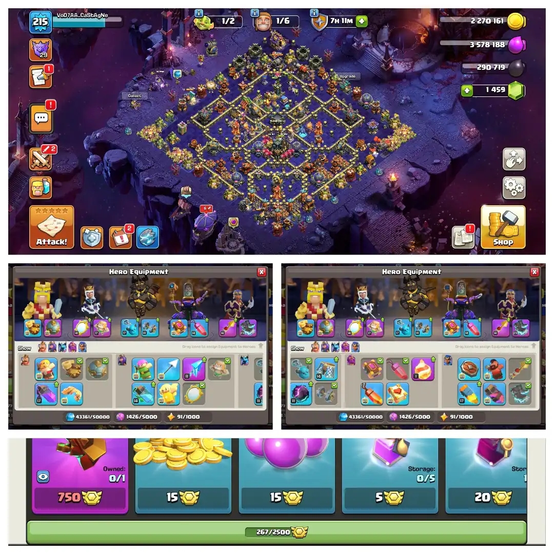 [Hot Offer] Th-17 Full Max ➤H-97/97/72/72/50 ➤7 epic equipments(SB Max) ➤325 wall Max ➤Cosmic scenery ➤Nc-500 | Full Access - Global