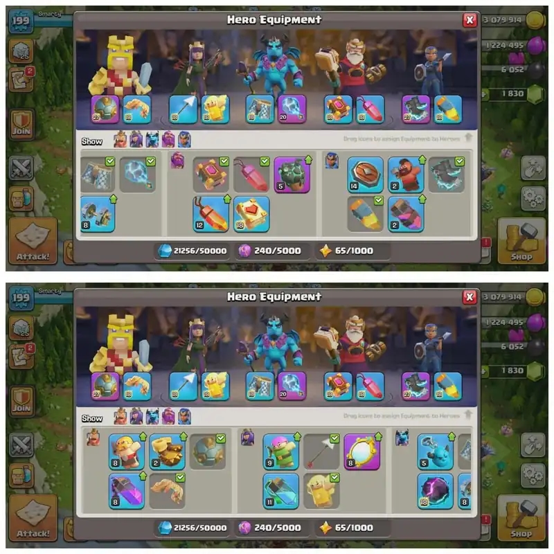 Super Deal [Th18 4Heros Max]➤➤5 Epic Equipment ➤➤Heroes 100-105-95-75-55 ➤➤Nc Available ➤➤Lots of magic items | Full Access - Global
