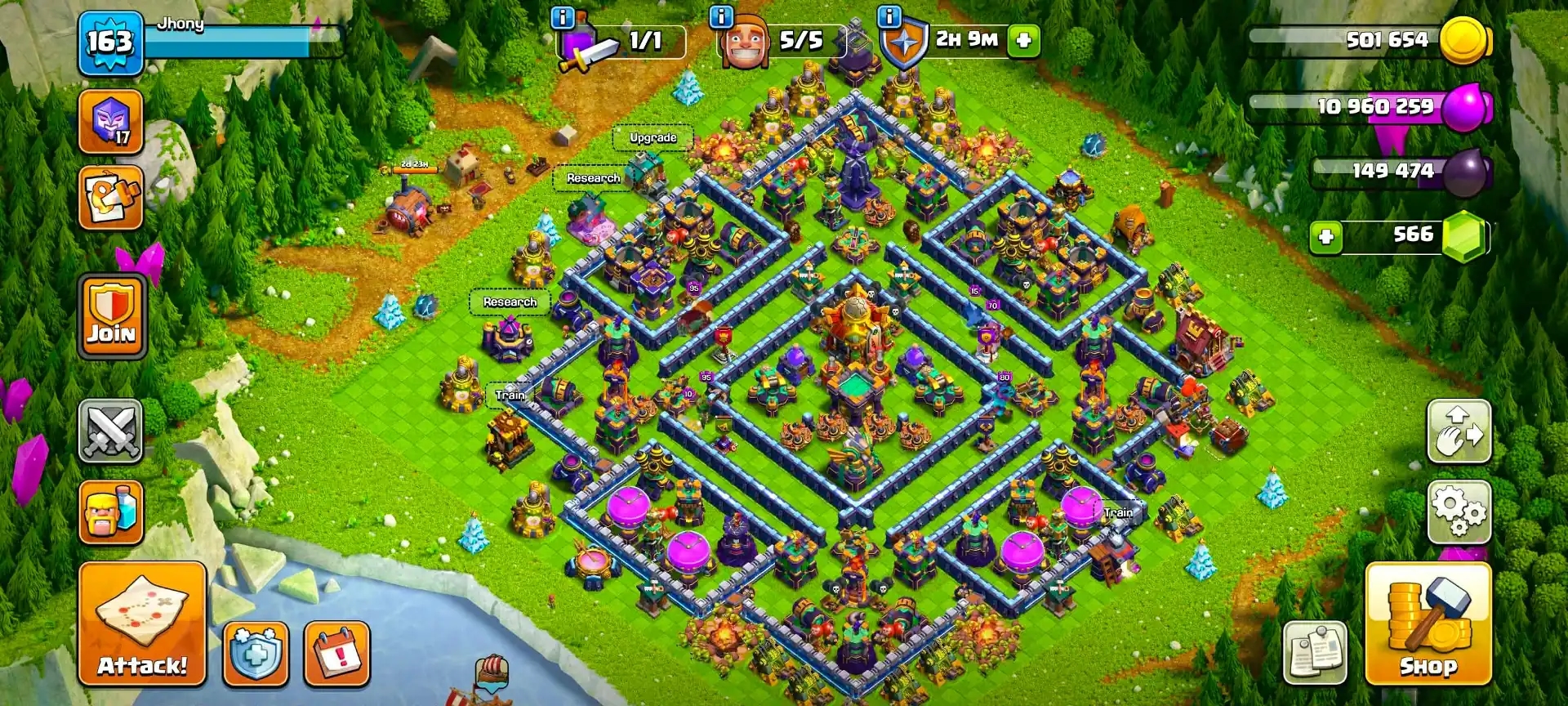 [EPIC: SN+SB+FB+EB] TH16 NEAR MAX | DARK WALL | HEROES: 54/52/41/27/20 | 7X SIEGE | NC YES | HIGH DFC | XP-163 | FULL ACCESS | 3X SKIN - Global