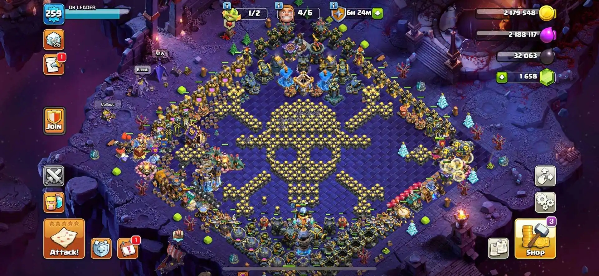 [Super Deal] Th18 Near Max | Good hero | 4 epic max | Heroes: 100-100-85-75-50 | Max Type Wall | Xp-259 | Paid Scenery | Full Access | High Dfc - Global