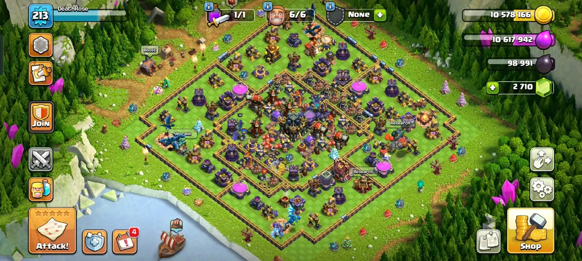 MOST DEMANDING TH 17 ACC✦NC YES✦HERO|71|71|51|55|30✦831 C WL✦YELLOW WALL✦HIGH DFC✦9X HERO SKIN✦HIGH EPIC✦SUPERB PROFILE✦HIGH PET AND SIEGE - Global