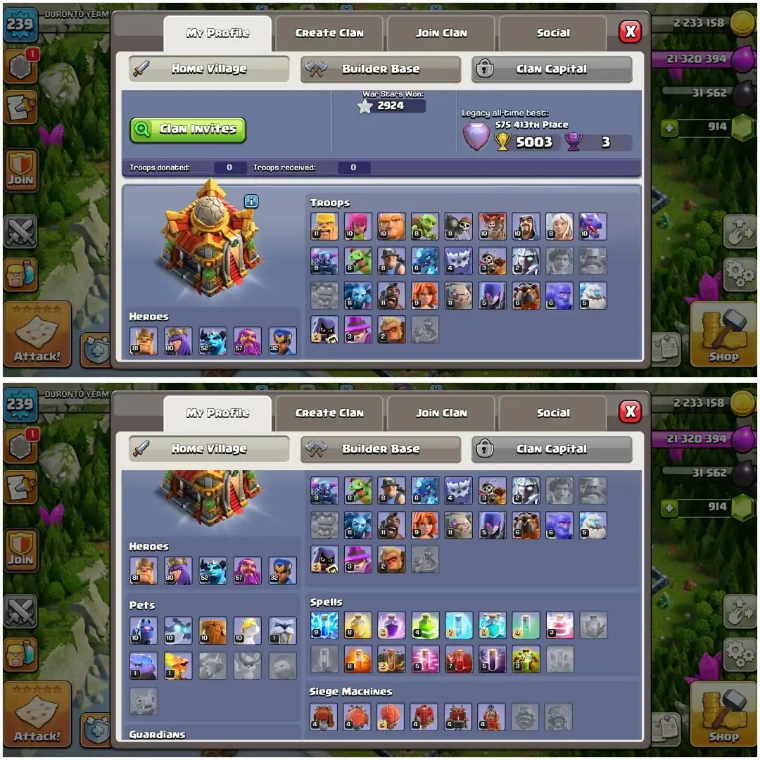 SUPER CHEAP✦TH 16 PERFECT ACC✦HERO|81|80|52|57|32✦2924 WS✦HIGH EPIC✦VERY GOOD DFC ✦AWESOME PROFILE✦PET SIEGE VERY HIGH LEVEL✦6B - Global