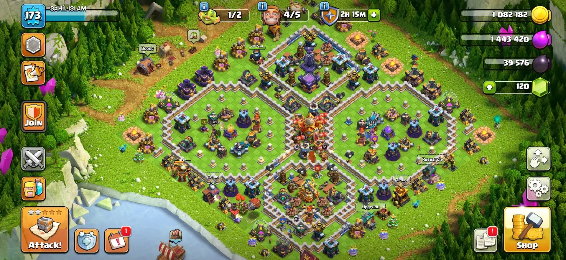 [Cheapest Offer] Th16 Great Donation | Strong Defence | Heroes: 60-63-44-28-15 | Xp-173 | 819 Ws | Good Pets | Siege + Troops Unlock | Fulk Access - Global