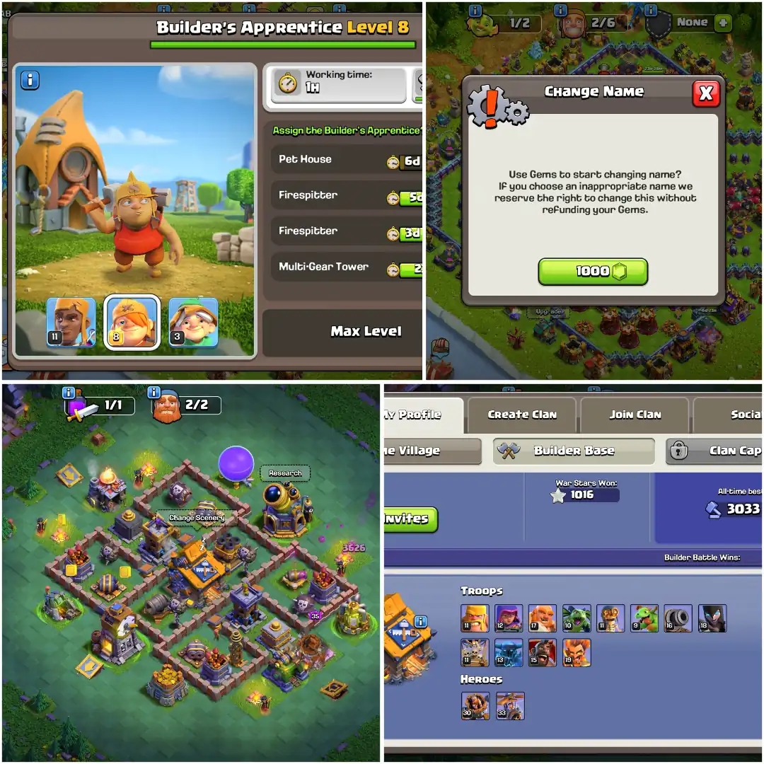 [6500 GEMS] TH18 NEAR  MAX | GG-MAX/OTHERS EPIC HIGH | HEROES: 93-96-57-66-42 | NC YES | MAX DFC | PURPLE WALL | XP-198 | 6B | FULL ACCESS | 6X SKIN - Global