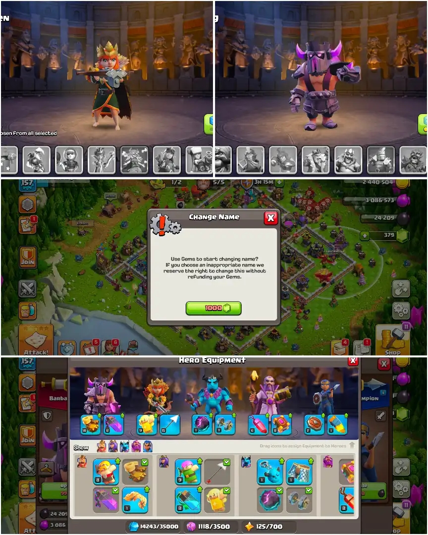 [SUPER CHEAP] TH17 BEST DONATION ➤902 WS ➤XP-156 ➤6X PETS ➤HEROES: 57-64-33-34-5 ➤5X SIEGE ➤STRONG DFC ➤FULL ACCESS ➤GD TROOPS - Global