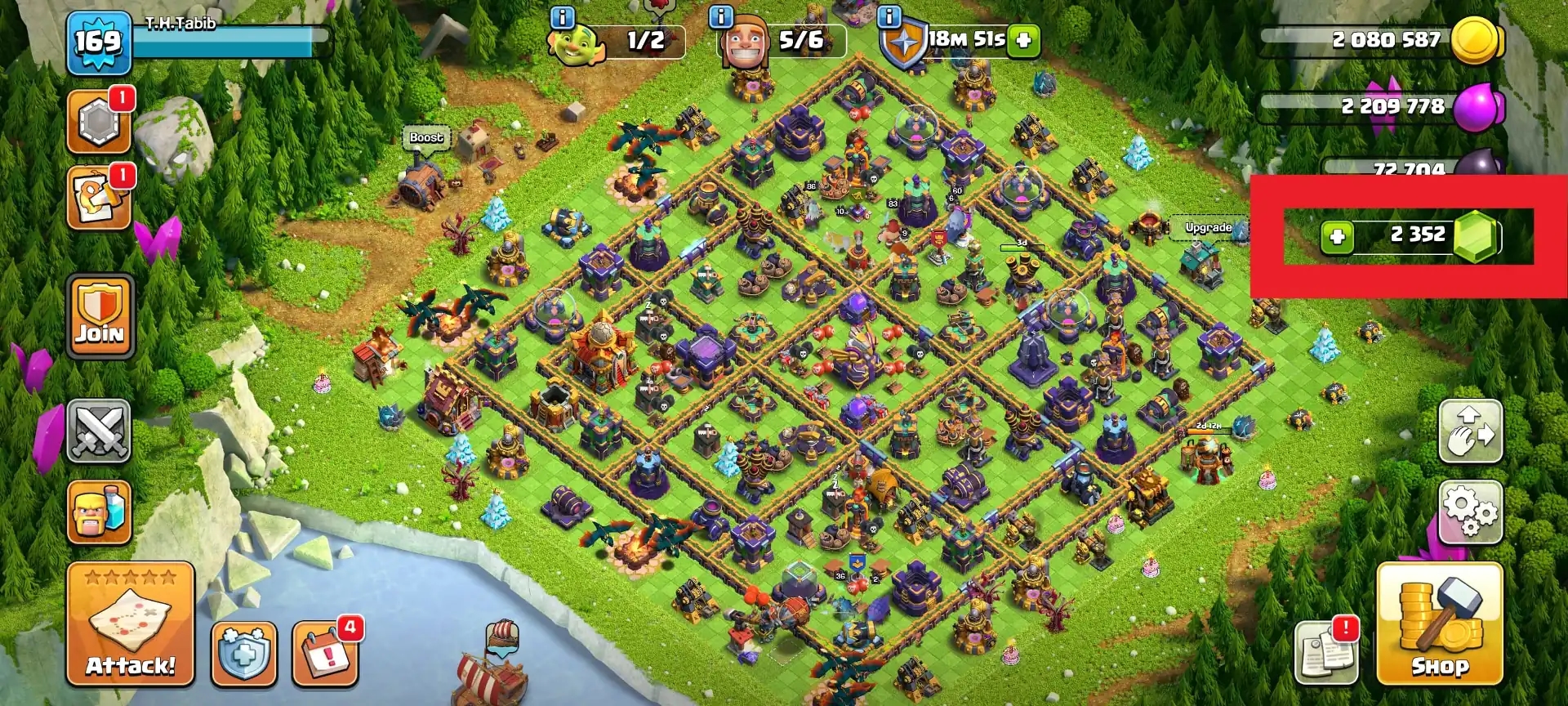 [1200+ Cwl Medals] Th16 Near Max [Best Deal] Nc Yes | Heroes: 83-86-60-60-36 | 2300 Gems | Golden Wall [E Epic 20+ Lvl] Full Access | Joss Profile - Global