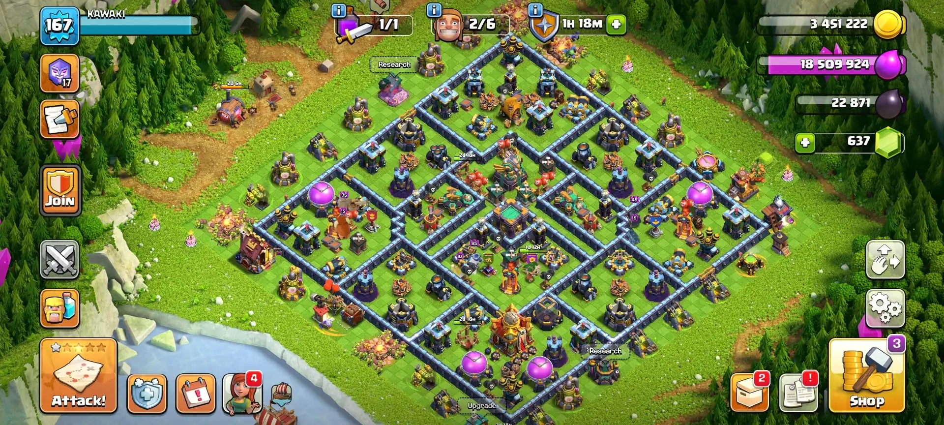 [Super Cheap] Th16 Near Max [High Hero] High Epic | Heroes: 80-79-50-53-27 | Dark Wall | High Dfc | 6x Skin | Xp-167 | 6B | Full Access - Global