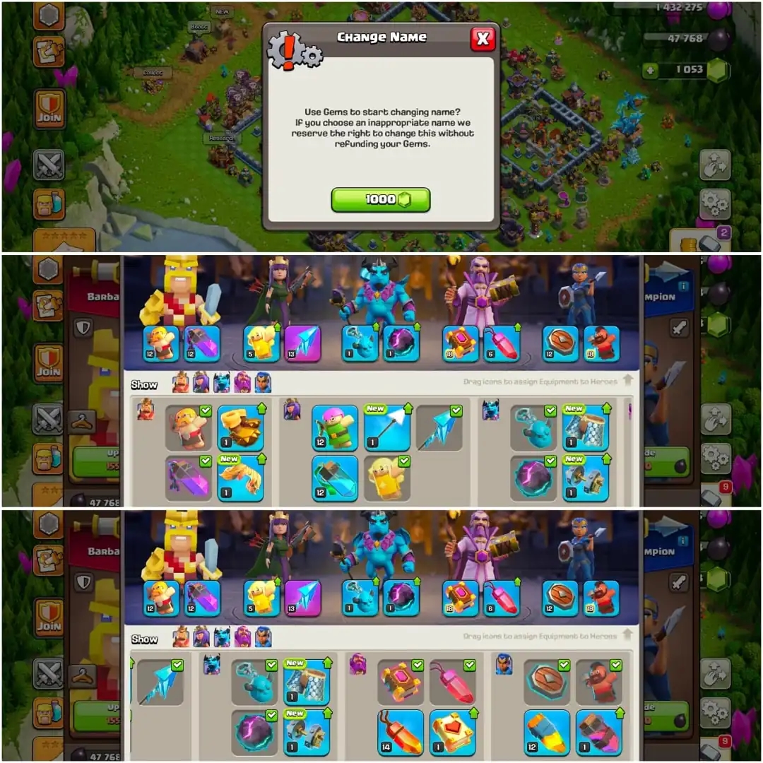 [Very Best Deal] [XP-213] Th17 Best Donation | 2616 High Ws | High Heroes: 75-75-62-57-32 | Nc Yes | Gd Troops | 6x Pets | Full Access | High Dfc - Global