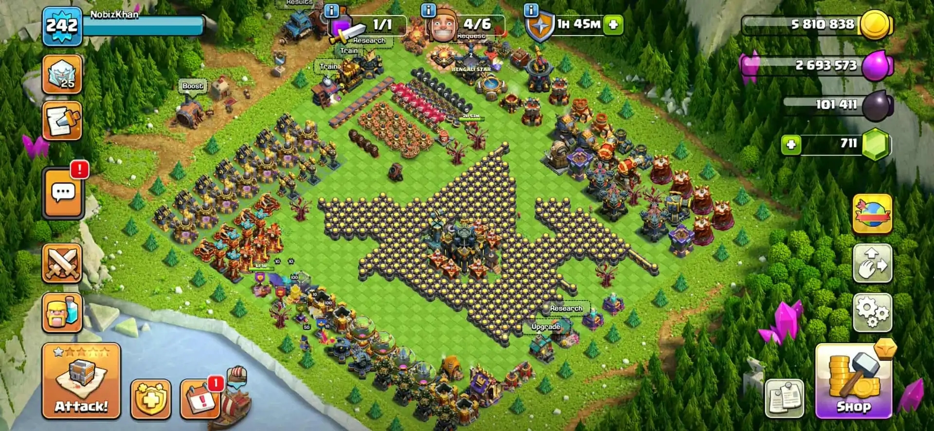 WOW OFFER✦TH 17 ALMOST MAX TIPE✦4 HERO MAX✦242 LEVEL✦WALL MAX✦EPIC MAX✦BUILDER BASE MAX TIPE✦HIGH DFC AND PROFILE✦ - Global