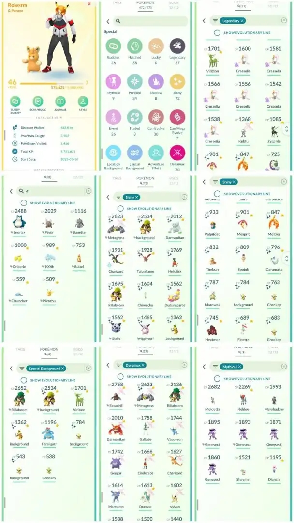 R131 | Level46 | 27 Legendary | 72 Shiny | Rare Shiny Galar Moltress | Shiny Dmax Metagross | 8 Hundo | 8 Special Background | 26 Dmax | - Global