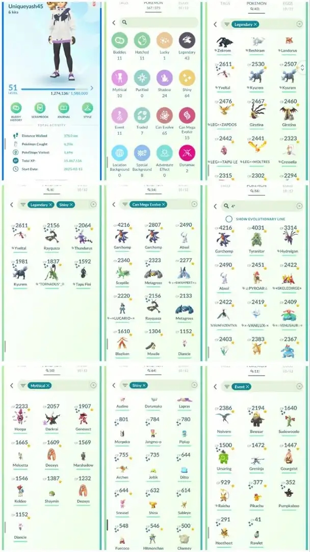 R108 | Level51 | 43 Legendary | 64 Shiny | Zapdos | Shiny Mega Rayquaza | 6 Shiny Legend | Shiny Yveltal | Shiny Gensect | 7 Costume Shiny | - Global