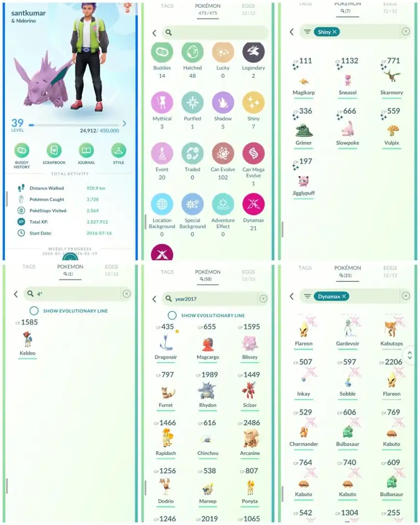 R102 | Level39 | 2 Legendary | 7 Shiny | 21 Dmax | 20 Costume Pokemons | Ultra Rare Hundo Keldeo | 50 Year 2017 Pokemons | - Global