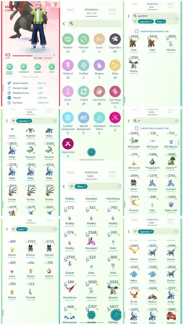 R96 | Level43 | 83 Legendary | 40 Shiny | 4 Shiny Legend Year 2019 Tradable | Shiny Mewtwo 2019 Tradable | 2 Armour Mewtwo | Rayquaza | - Global