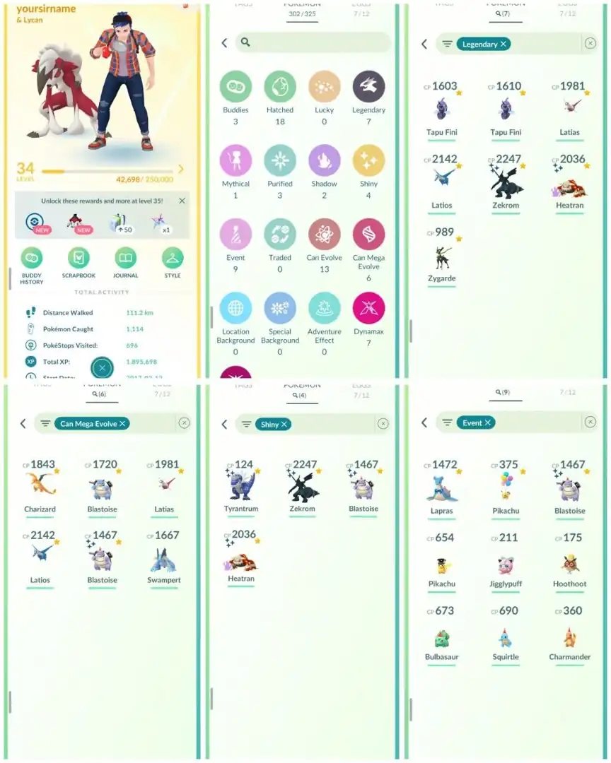 R73 | Level34 | 7 Legendary | 4 Shiny | 2 Shiny Legend | Shiny Zekrom | Shiny Mega Blastoise | 9 Costume Pokemons | 2017 Pokemons | - Global
