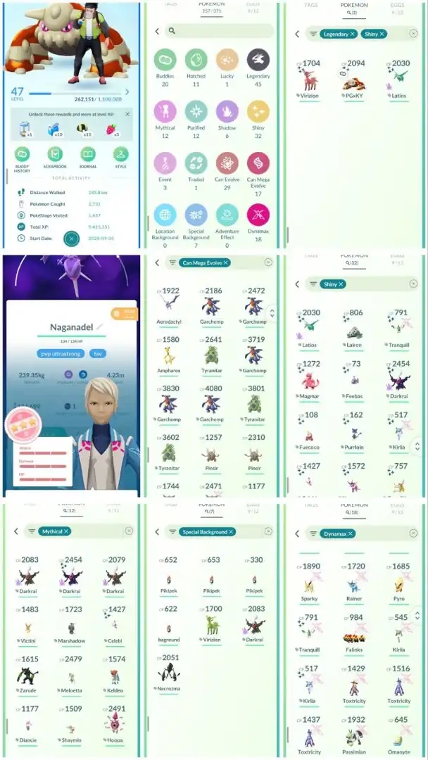 R40 | Level47 | 45 Legendary | 32 Shiny | 3 Shiny Legend | Hundo Ultrabeast | Marshadow | Shiny Darkrai | Shiny Celebi - Global