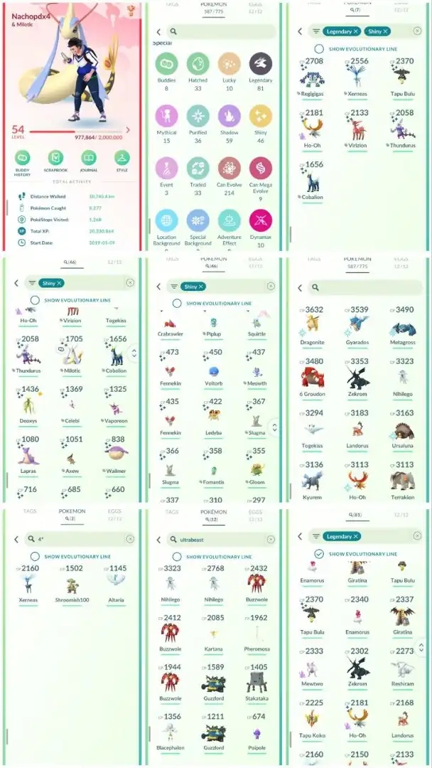R142 | Level54 | 81 Legendary | 46 Shiny | 7 Shiny Legend | 1 Hundo Legend | 12 Ultrabeast | Shiny Celebi | Shadow Mewtwo | Shiny Dmax | - Global