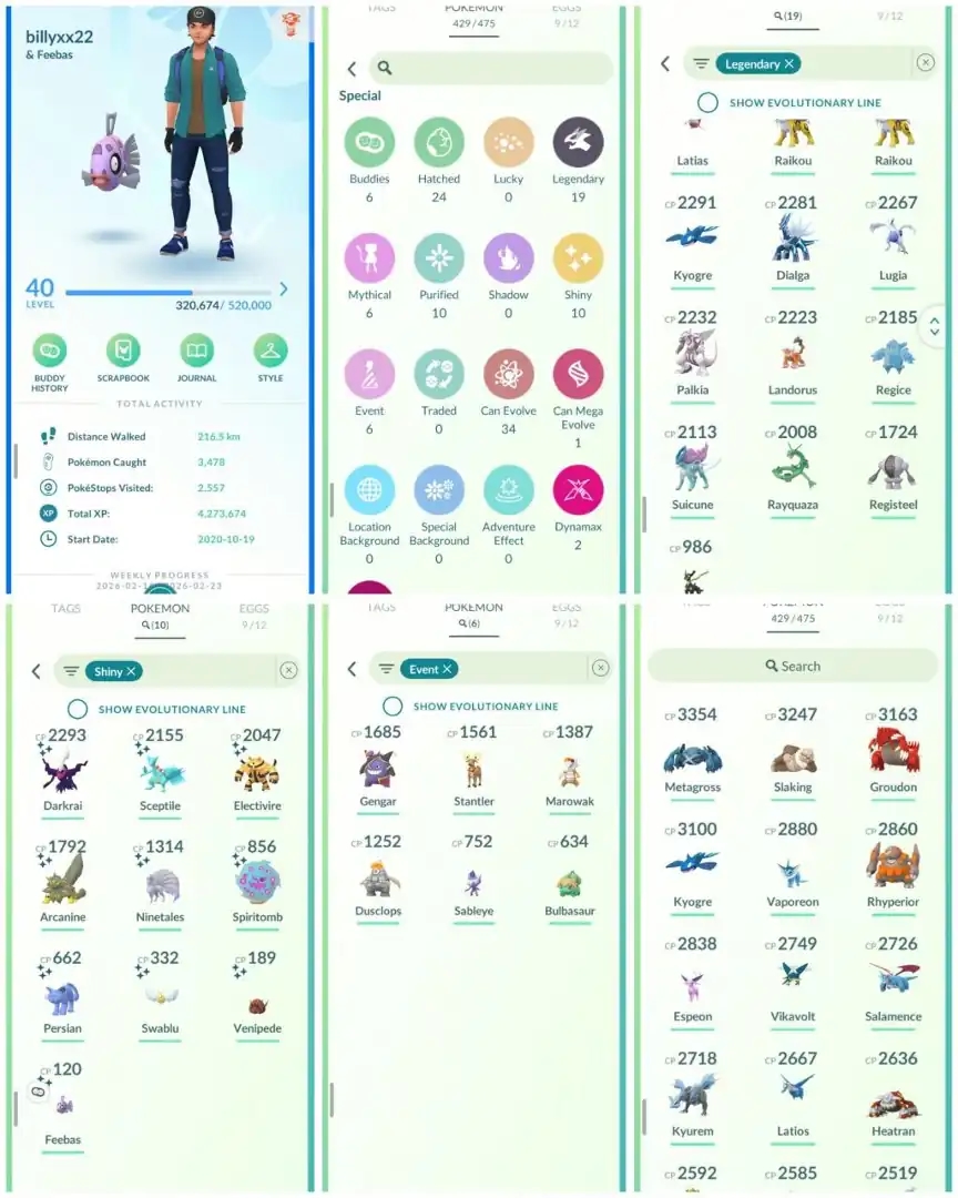 R147 | Level40 | 19 Legendary | 10 Shiny | Rare Shiny Spiritomb | Shiny Darkrai | Rayquaza | Kyogre | Kyurem | Bentee Gengar | - Global