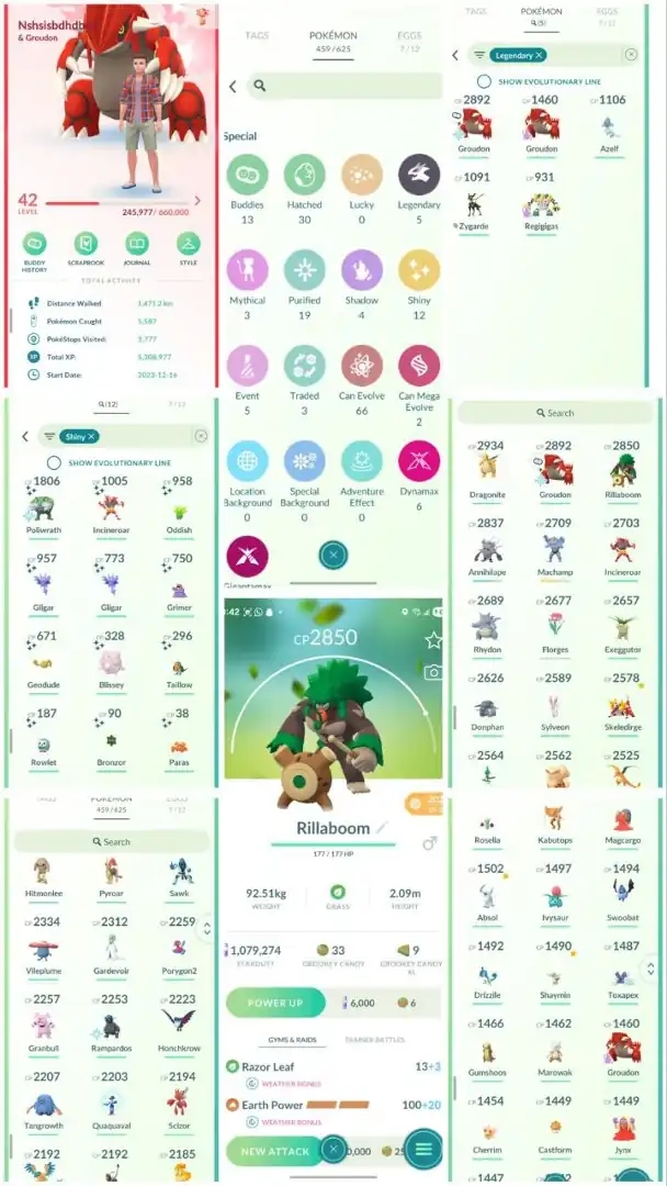 VJ10 | Level42 | 5 Legendary | 12 Shiny | 1M Stardust | Best Account For Trades - Global
