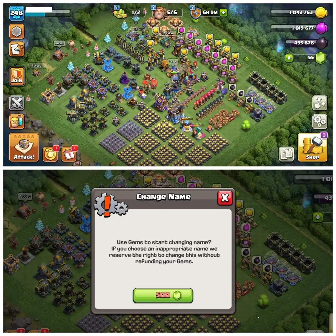 TH18 Almost Max Account : XP 248 | All Heroes Fully Maxed Out | 10 Epic Equipments & 6 Heroes Skins | 3400+ War Stars | Android/iOS - Global