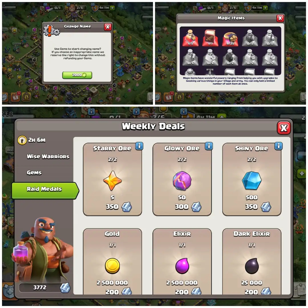 TH18 Almost Max 🚀 XP 241 🚀 7 Epic Equipments 🚀 2 Epics Max 🚀 BK100 AQ100 MP86 GW78 RC50 🚀 Name Changeable 🚀 9 Skins 🚀 Instant Delivery - Global