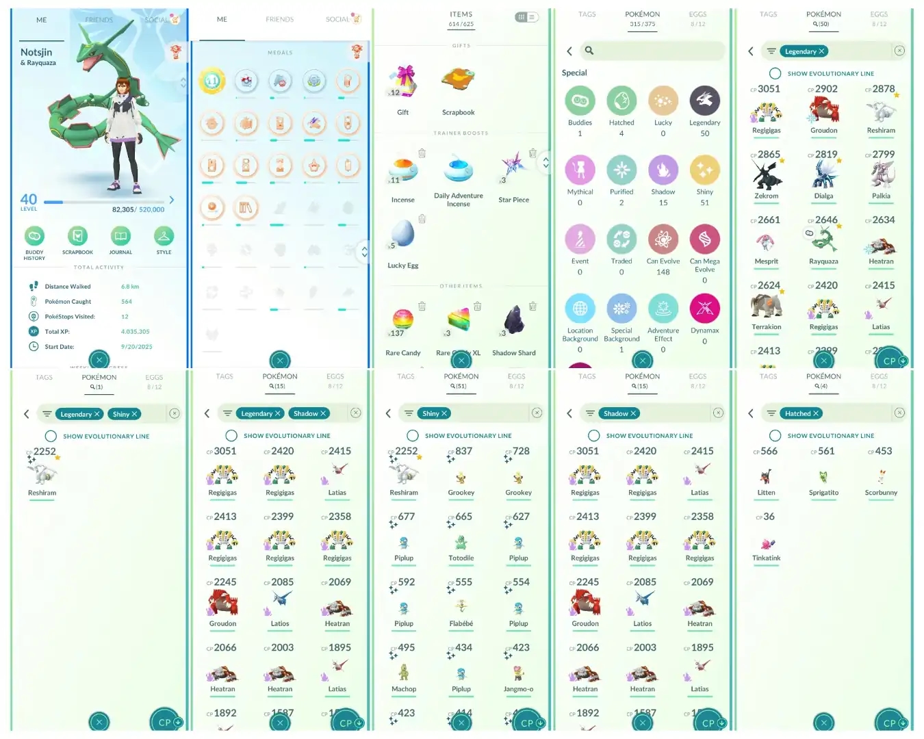 Level 40 | 50 Legendary : 51 Shiny | Shiny Legendary Reshiram : 26 Special | 15 Shadow Legendary : High CP Pokemons | All Tradable - Global