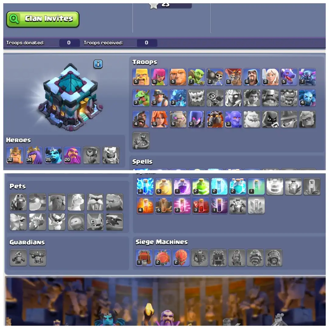 📦 TH13 DONATION ACCOUNT 📦 3 EPIC EQUIPMENTS 📦 BK 32 AQ 34 MP 25 GW 20 📦 LEVEL 5 BUILDER APPRENTICE 📦 STACKED ITEMS 📦 - Global