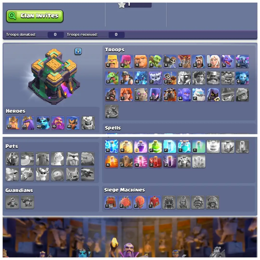 🪙 TH14 DONATION ACCOUNT 🪙 BK 33 AQ 29 MP 40 GW 15 RC 14 🪙 FREE NAME CHANGE 🪙 STACKED MAGIC ITEMS 🪙 - Global