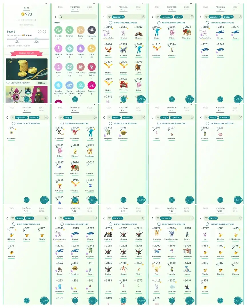 👑 LEVEL 49 RARE 2019 ACCOUNT 👑 SHINY LUCA HAT PIKACHU 👑 SHINY HATCHED LUCARIO 👑 SHINY MYTHICAL CELEBI 👑 SHADOW LEGEND MEWTWO 👑 - Global