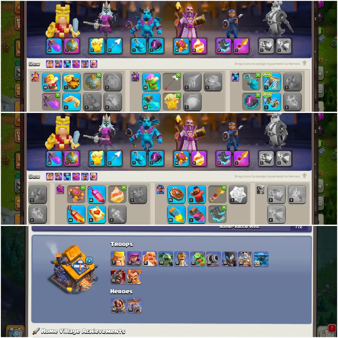 SUPER DEAL | TH16 NEAR MAX | 4000 GEMS | XP-220 | HEROES: 80-88-61-59-32 | 2788 WS | 895 MEDALS | NC YES | FULL ACCESS | 6B - Global