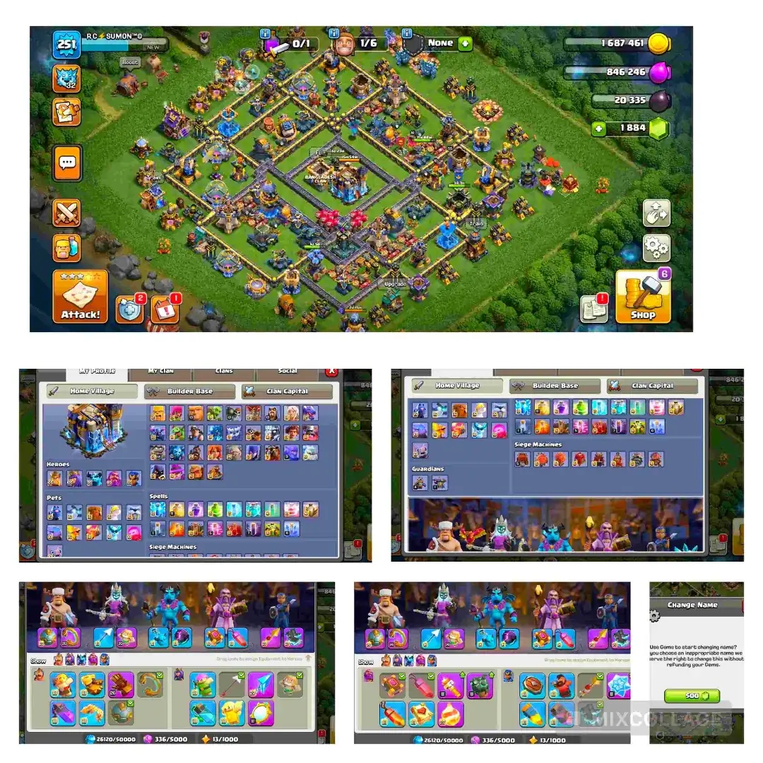 [Super Cheap] Th18 Near max | Max Pets+ Wall | Hero: 105-105-95-80-55 | 5 Epic max | 3994 Ws | XP 250 | Max Type Profile | full acces | Best deal - Global