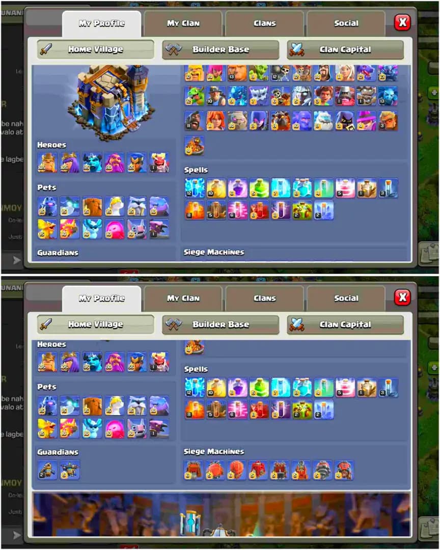 [VERY CHEAP PRICE] TH18 NEAR MAX | 6 EPIC MAX | 5 HERO MAX | MAX PETS & TROOPS | XP-237 | MAX TYPE WALL | NC 500 | FULL ACCESS