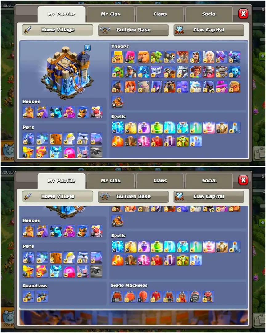 [AMAZING DEAL] TH18 NEAR MAX | 5 HERO MAX | 7 EPIC MAX | BH 100% MAX | NC 1000 | MAX TROOPS & PETS | XP-246 | MAX DFC | FULL ACCESS
