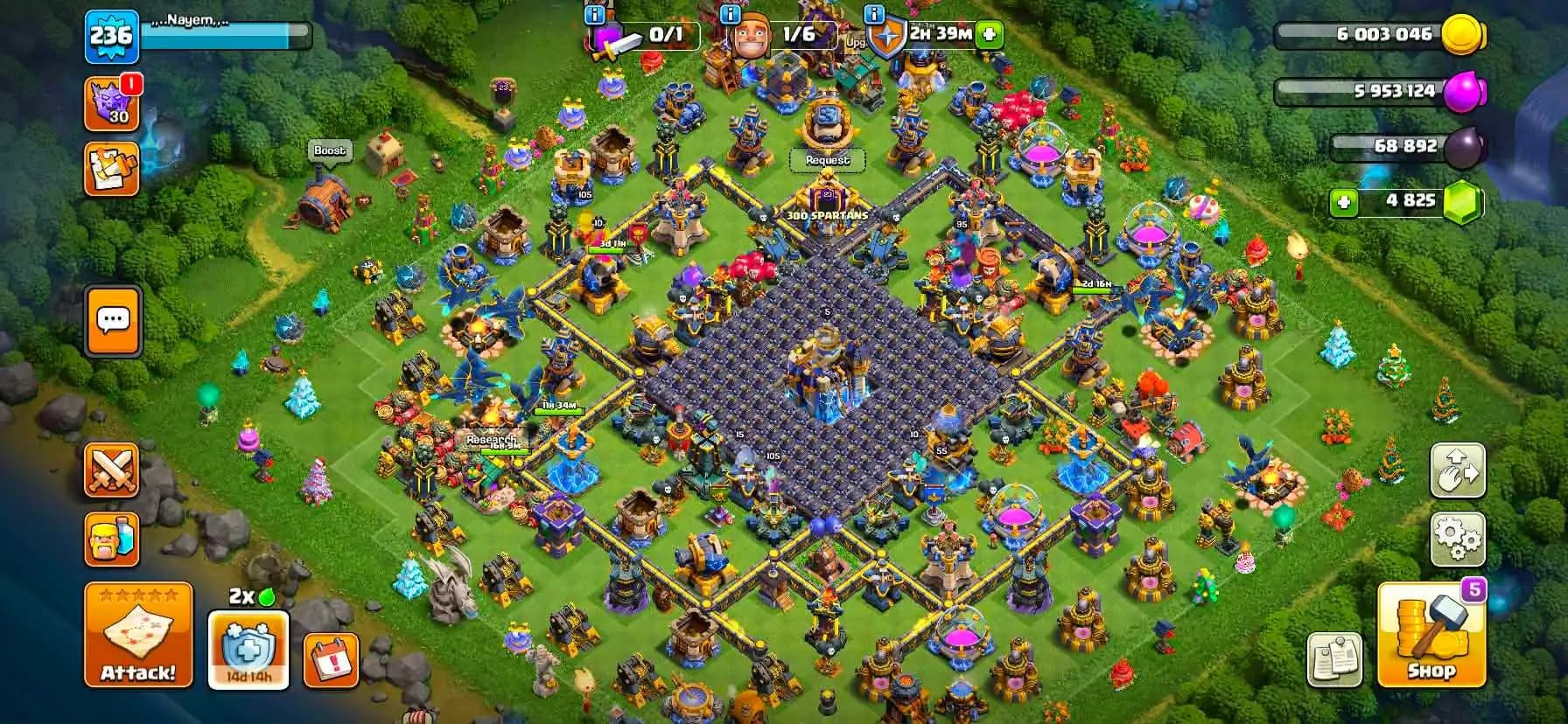 [VERY BEST DEAL] TH18 ALMOST MAX | WALL MAX | 5 HERO MAX | 8 RPIC MAX | NC FREE | MAX TYPE DFC+ TROOPS | XP-236 | 4809 GEMS | FULL ACCESS