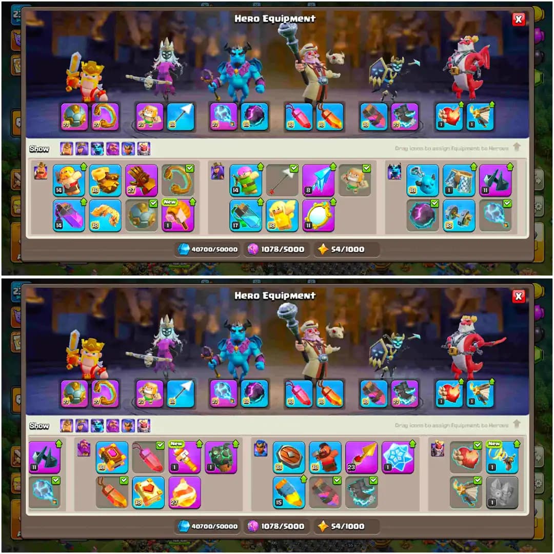 [VERY BEST DEAL] TH18 ALMOST MAX | WALL MAX | 5 HERO MAX | 8 RPIC MAX | NC FREE | MAX TYPE DFC+ TROOPS | XP-236 | 4809 GEMS | FULL ACCESS