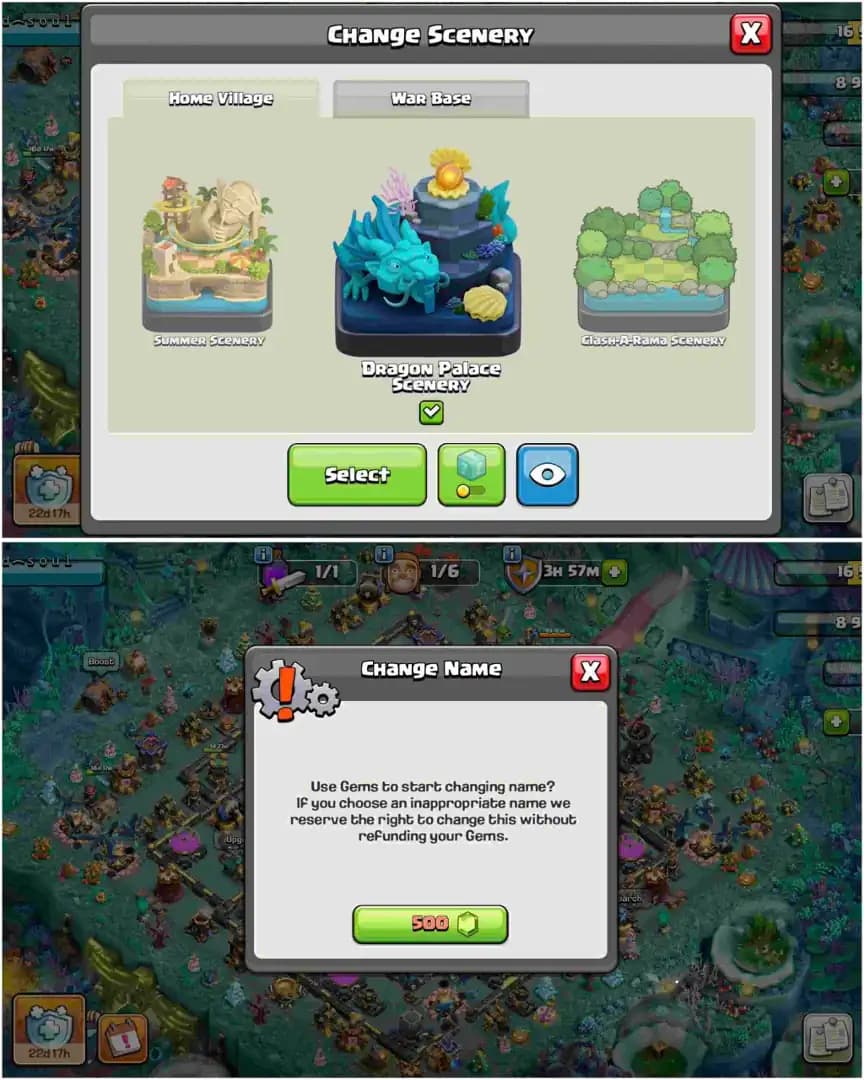 [WOW DEAL] TH18 NEAR MAX | MAX WALL | 4 HERO MAX | 3 EPIC MAX | MAX TYPE TROOPS | NC 500 | XP-213 | PAID SCENERY | FULL ACCESS | HERO SKIN