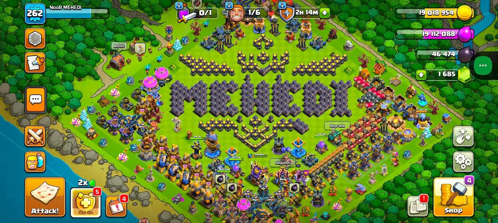 [TOP BEST DEAL] TH18 NEAR MAX | MAX WALL | ALMOST 5 HERO MAX | 6 EPIC MAX | NC YES | 4030 WS | MAX DFC | XP-262 | FULL ACCESS